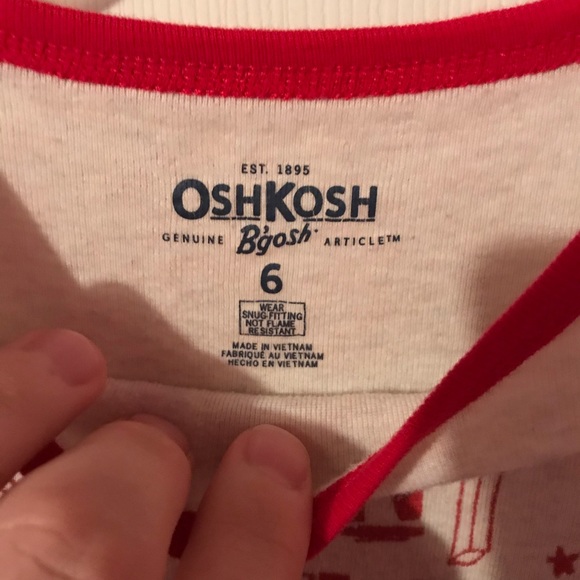 Oshkosh B’Gosh Silent Night LS Pajama Top Boys 6 - Picture 3 of 12